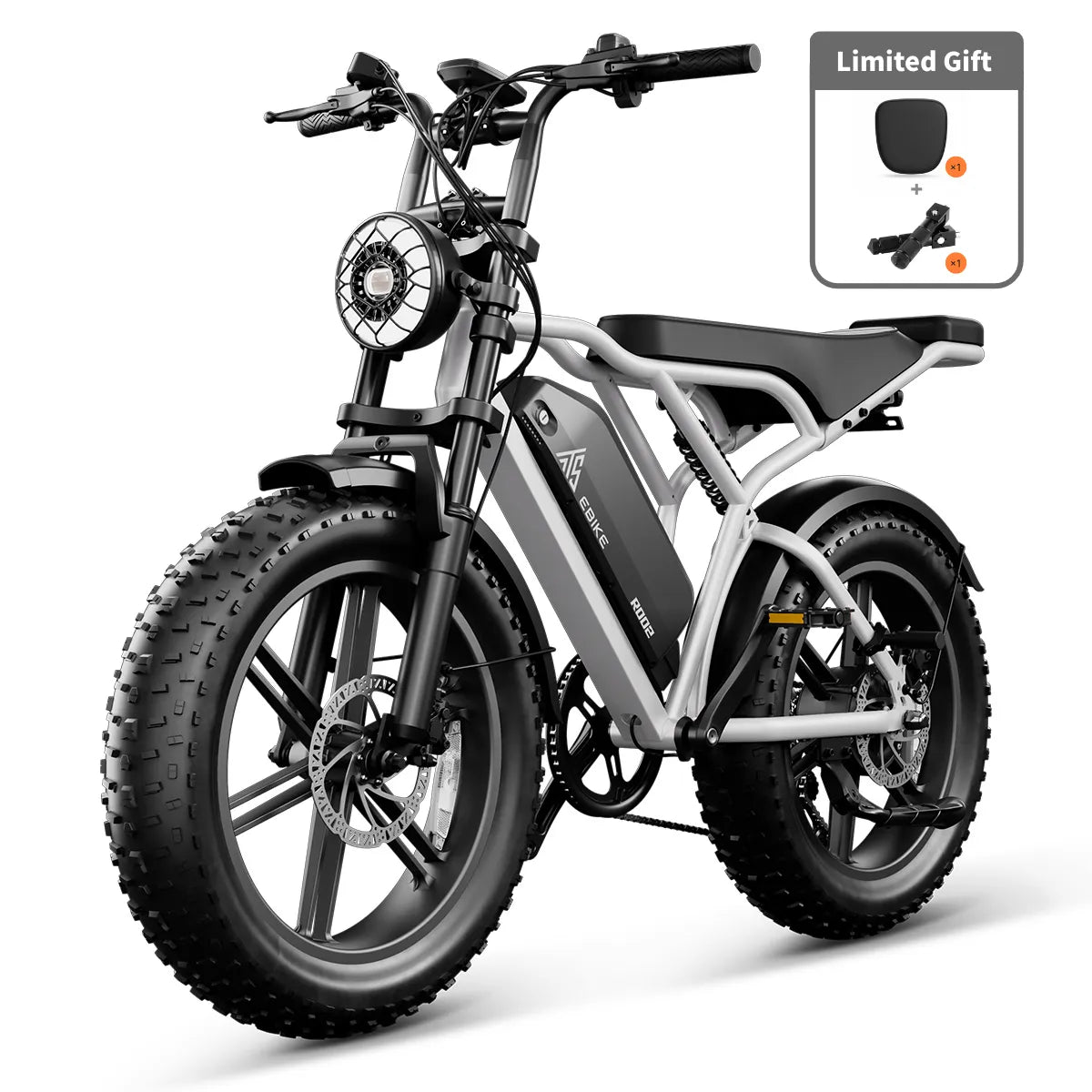 R002 20'' 1500W Full Suspension Moped-style Electric Bike