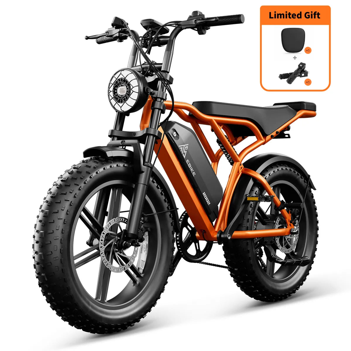 R002 20'' 1500W Full Suspension Moped-style Electric Bike