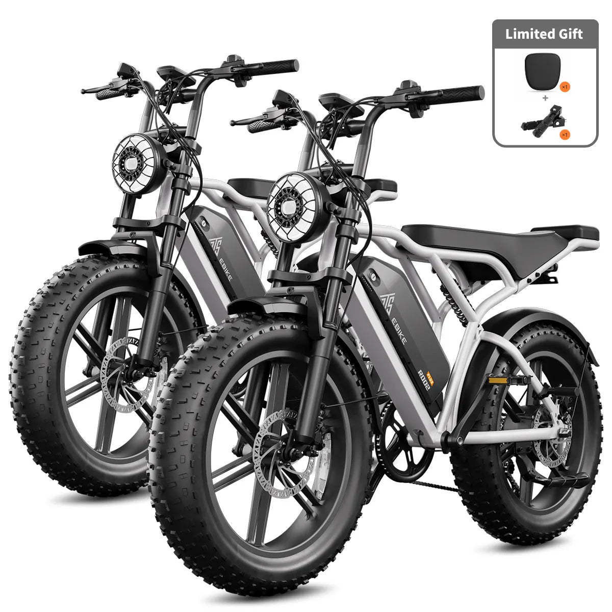 R002 20'' 1500W Full Suspension Moped-style Electric Bike