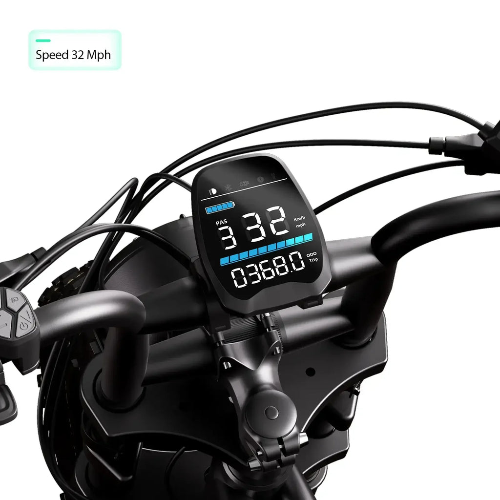 R002 20'' 1500W Full Suspension Moped-style Electric Bike