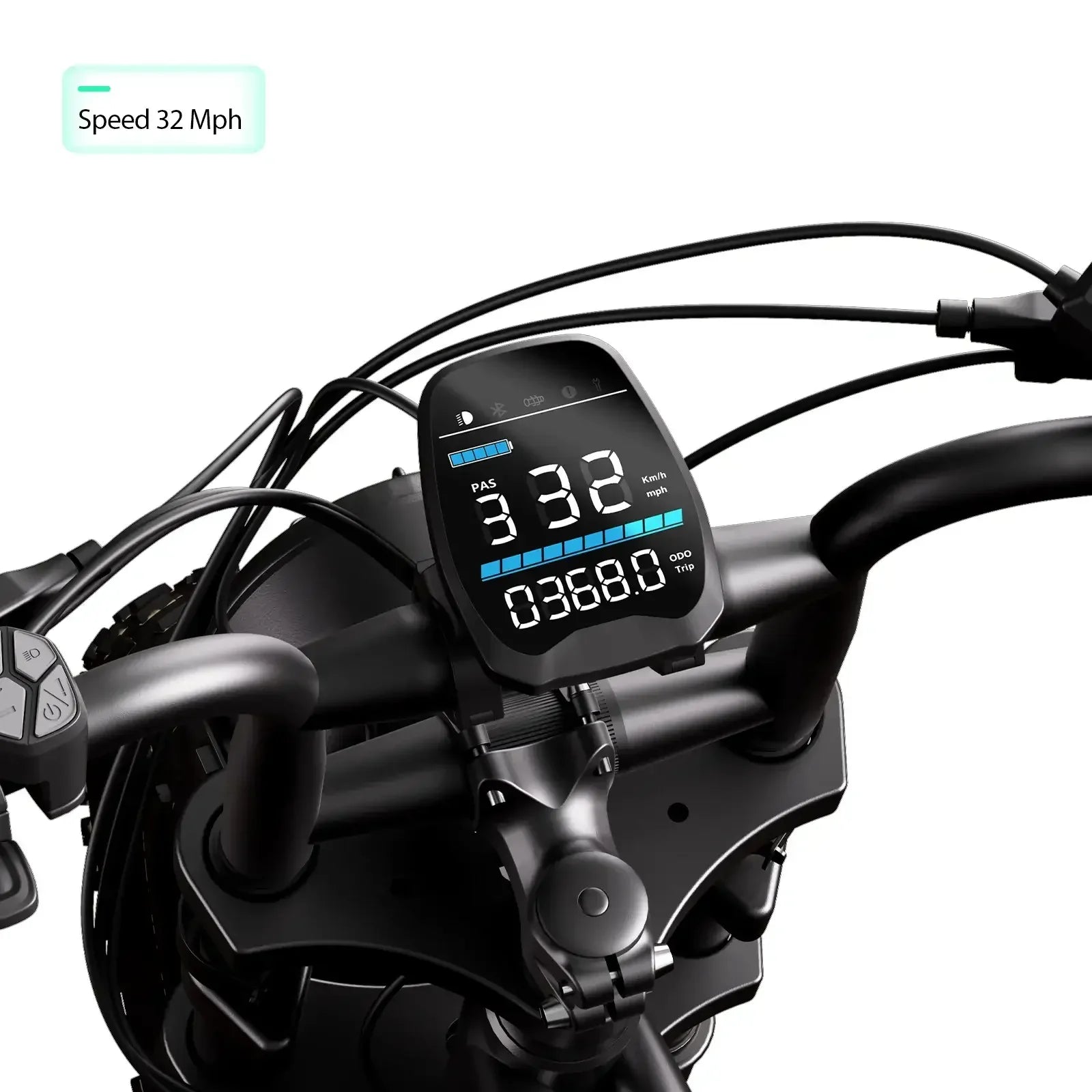 R002 20'' 1500W Full Suspension Moped-style Electric Bike